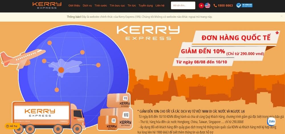 Kerry Express - Tra cứu vận đơn, kiểm tra mã đơn hàng KerryExpress