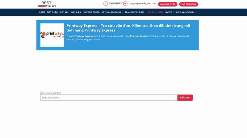 Tra cứu đơn hàng Printway Express tại GiaoHangTotNhat.VN Tra cứu đơn hàng Printway Express tại GiaoHangTotNhat.VN