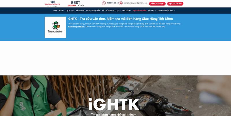 Tra cứu vận đơn GHTK trên GiaoHangTotNhat.VN