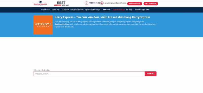 Tra cứu vận đơn KEX Express trên GiaoHangTotNhat.VN