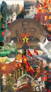 Trong buổi lễ trang trọng, Công an nhân dân Việt Nam hiện lên qua hàng quân chỉnh tề và sắc mặt nghiêm.
