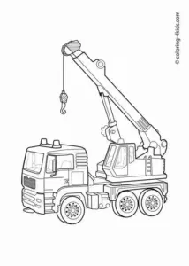 Bé thấy công trường nhỏ với xe cẩu, rào chắn, cát vàng và mũ bảo hộ