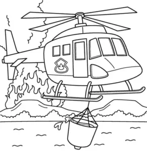 Hình Kamov Ka 32 nổi bật với hai tầng cánh quạt, thân ngắn và mũi máy bay tròn.
