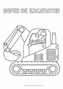 Phần cần thủy lực nâng gầu cao, đường viền dày giúp bé tô không lem