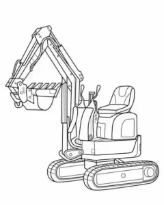 Đống đất sét mềm nằm dưới gầu, thân xe nghiêng nhẹ như chuẩn bị đào