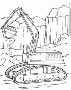 Mẫu xe JCB có tay cần vươn dài, thân xe to và bánh xích chắc chắn