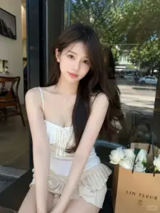 Bối cảnh phòng ngủ sáng màu làm nàng thơ Douyin mặc váy pastel, tóc xõa trông dịu dàng