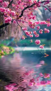 Lớp sương mỏng phủ trên phong cảnh thiên nhiên, hình nền điện thoại 4K đẹp có màu xanh nhẹ và chiều sâu rõ.