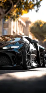 Trong khung cảnh hầm xe tối, Koenigsegg trắng xuất hiện cạnh Bugatti với dáng thấp cực gắt.