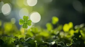 Một nhánh lá nhỏ cong về phía ánh nắng, xung quanh là cỏ thấp và vài vệt đất ẩm.