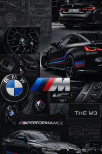 Góc chụp gần tạo ảnh xe BMW độ phân giải cao, thấy rõ hốc gió, đèn trước và mũi xe.