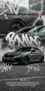 Góc nghiêng BMW M3 nổi bật với thân xe trắng, cửa kính tối màu và cụm đèn trước sắc nét.