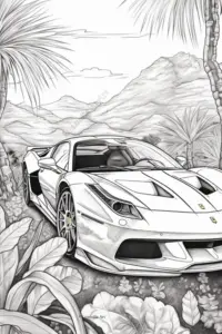 Phần đầu xe Bugatti được vẽ sắc cạnh, đèn pha nhỏ kéo dài và thân xe rộng sát mặt đường.