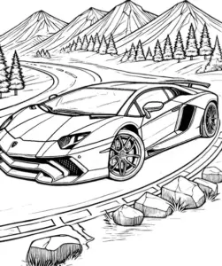 Bé tô Ferrari màu đỏ tươi, chú ý kỹ phần mui xe, kính chắn gió và cản trước.