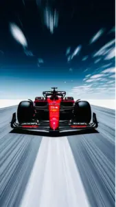 Trong khoảnh khắc tăng tốc, Max Verstappen nghiêng đầu nhẹ, chiếc xe lao đi như xé gió trên đoạn thẳng dài.