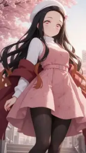 Bộ ảnh Nezuko bikini anime nổi bật với bối cảnh biển và phong cách ngọt ngào