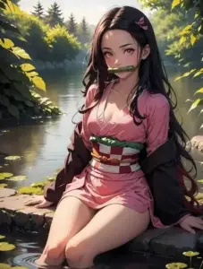 Nezuko mặc đồ bơi đáng yêu trong loạt fanart Thanh gươm diệt quỷ