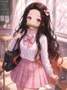Khám phá ảnh Nezuko bikini phong cách anime nhẹ nhàng, trong trẻo và cuốn hút