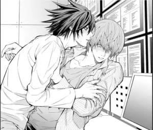 Tranh manga truyện đam mỹ có một chàng trai cúi xuống bên giường bệnh, nét mặt lo lắng