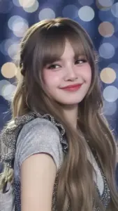 Hình nền Lisa Blackpink phong cách MONEY hợp màn hình tối, nhấn vào ánh vàng sân khấu