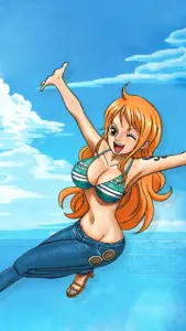 Bức ảnh Nami sau timeskip khoe dáng tự tin với bikini đỏ và quần jeans thấp eo