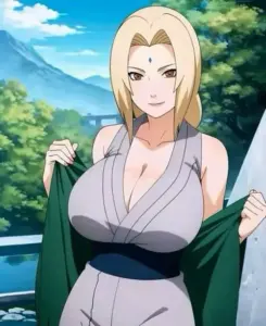 Nữ ninja tóc vàng đứng cạnh ô che nắng, bikini trắng tạo cảm giác sạch, sáng và sang