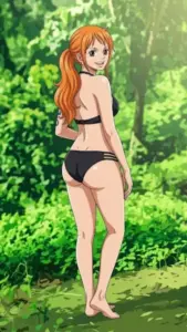 Vivi buộc tóc cao trên bãi biển, bikini trắng xanh giúp vẻ ngoài nàng thêm trong trẻo