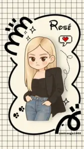 Ảnh chibi Rosé Blackpink ngọt như kẹo, càng ngắm càng thấy cuốn bởi nét vẽ quá yêu