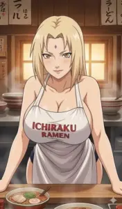 Tsunade tạo dáng cạnh ghế dài ngoài resort, khăn choàng mỏng làm tổng thể thêm gợi cảm