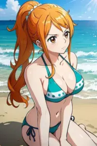 Vivi che nắng bằng chiếc mũ cói, bikini xanh ngọc làm nổi bật nét nhẹ nhàng của nàng