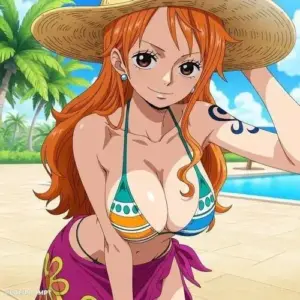 Perona nằm trên khăn biển caro, kính râm tím và bikini tối màu làm ảnh có chất riêng