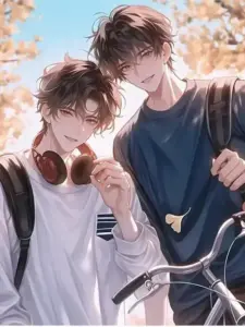 Ảnh sẽ gầy anime sân thượng hoàng hôn có hai chàng đứng sát, tóc bay trong gió