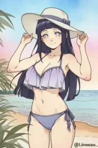 Mỹ nhân Hyuga tạo dáng cạnh ván lướt sóng, bikini xanh biển làm tổng thể mát mắt
