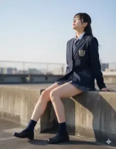 189 Ảnh nữ sinh Nhật cute với đồng phục thủy thủ, tóc ngang vai và nụ cười trong veo