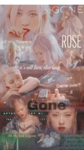 Poster phong cách âm nhạc phủ sắc cam, nhiều ảnh nhỏ của nữ idol tạo cảm giác main vocal đầy hoài niệm