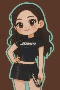 Ảnh Jennie chibi cute phô mai que với thần thái idol không lẫn vào đâu