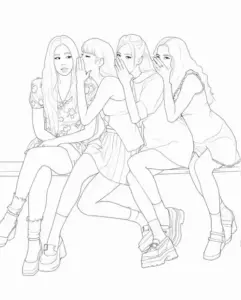 77 Tranh Tô Màu Nhóm Blackpink đáng yêu dễ in cho cộng đồng Blink nhí