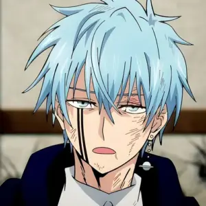 Cậu kiếm sĩ áo choàng trắng, visual nam anime giữ chuôi kiếm giữa rừng tuyết với tóc bạc bay