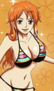 Carrot nhảy nhẹ trên cát, bikini vàng chanh và nụ cười tươi khiến ảnh rất đáng yêu