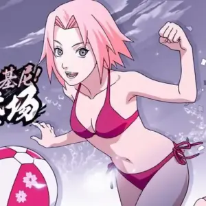 Sakura cột tóc gọn khi chuẩn bị xuống nước, phong thái khỏe khoắn đúng chất nữ ninja trưởng thành