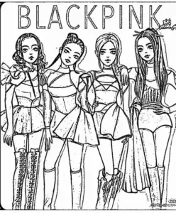 Bộ hình tô màu Blackpink chibi đẹp xỉu cho fan K pop tải về và sáng tạo